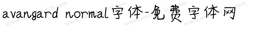 avangard normal字体字体转换